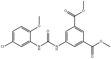 dimethyl 5-(3-(5-chloro-2-methoxyphenyl)ureido)isophthalate Struktur