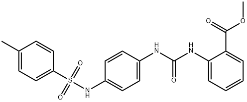 methyl 2-(3-(4-(4-methylphenylsulfonamido)phenyl)ureido)benzoate Struktur