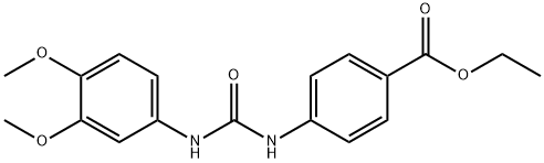 ethyl 4-(3-(3,4-dimethoxyphenyl)ureido)benzoate Struktur