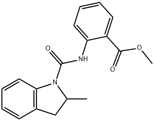 methyl 2-(2-methylindoline-1-carboxamido)benzoate Struktur