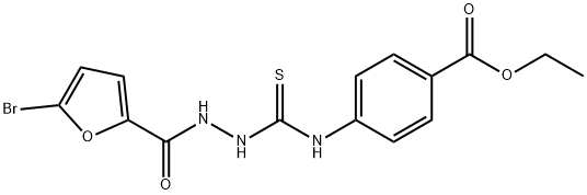 ethyl 4-(2-(5-bromofuran-2-carbonyl)hydrazinecarbothioamido)benzoate Struktur