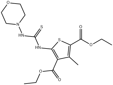 diethyl 3-methyl-5-(3-morpholinothioureido)thiophene-2,4-dicarboxylate Struktur