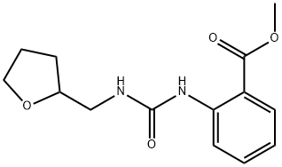 methyl 2-(3-((tetrahydrofuran-2-yl)methyl)ureido)benzoate Struktur