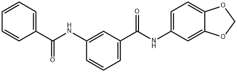 N-(1,3-benzodioxol-5-yl)-3-[(phenylcarbonyl)amino]benzamide Struktur