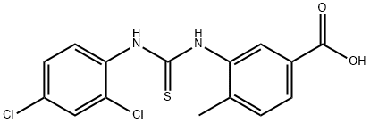 3-(3-(2,4-dichlorophenyl)thioureido)-4-methylbenzoic acid Struktur