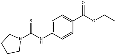 ethyl 4-(pyrrolidine-1-carbothioamido)benzoate Struktur