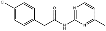 2-(4-chlorophenyl)-N-(4-methylpyrimidin-2-yl)acetamide Struktur