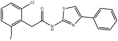 2-(2-chloro-6-fluorophenyl)-N-(4-phenyl-1,3-thiazol-2-yl)acetamide Struktur