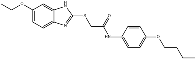 N-(4-butoxyphenyl)-2-[(5-ethoxy-1H-benzimidazol-2-yl)sulfanyl]acetamide Struktur