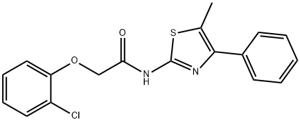 2-(2-chlorophenoxy)-N-(5-methyl-4-phenyl-1,3-thiazol-2-yl)acetamide Struktur