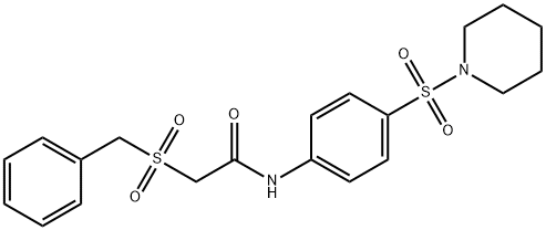 2-(benzylsulfonyl)-N-[4-(piperidin-1-ylsulfonyl)phenyl]acetamide Struktur