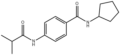 N-cyclopentyl-4-[(2-methylpropanoyl)amino]benzamide Struktur