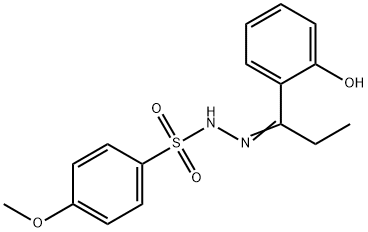 (Z)-N'-(1-(2-hydroxyphenyl)propylidene)-4-methoxybenzenesulfonohydrazide Struktur