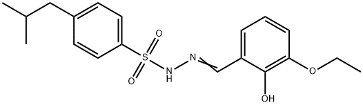 (Z)-N'-(3-ethoxy-2-hydroxybenzylidene)-4-isobutylbenzenesulfonohydrazide Struktur