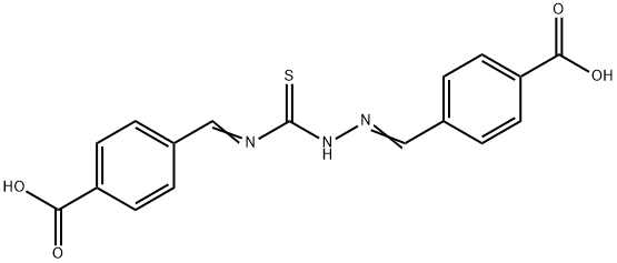 4-((Z)-(2-((E)-(4-carboxybenzylidene)carbamothioyl)hydrazono)methyl)benzoic acid Struktur