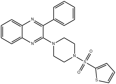 2-phenyl-3-[4-(thiophen-2-ylsulfonyl)piperazin-1-yl]quinoxaline Struktur