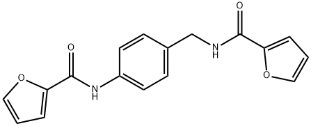 N-{4-[(furan-2-ylcarbonyl)amino]benzyl}furan-2-carboxamide Struktur