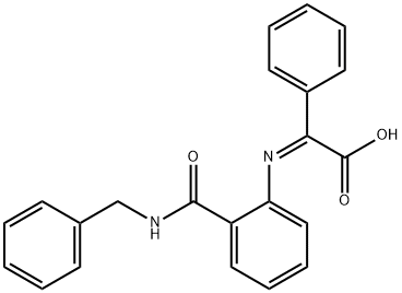 (Z)-2-((2-(benzylcarbamoyl)phenyl)imino)-2-phenylacetic acid Struktur