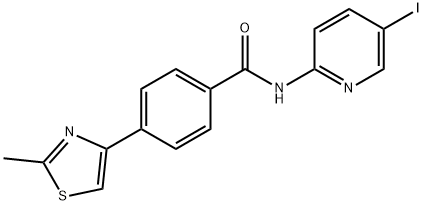 N-(5-iodopyridin-2-yl)-4-(2-methyl-1,3-thiazol-4-yl)benzamide Struktur