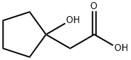 2-(1-hydroxycyclopentyl)acetic acid
 Struktur