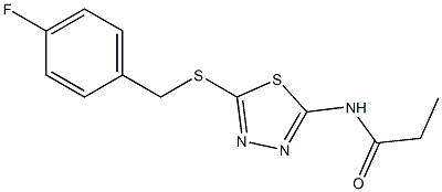 N-{5-[(4-fluorobenzyl)sulfanyl]-1,3,4-thiadiazol-2-yl}propanamide Struktur