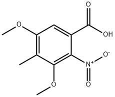 3,5-dimethoxy-4-methyl-2-nitrobenzoic acid Struktur