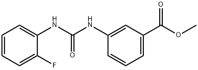 methyl 3-(3-(2-fluorophenyl)ureido)benzoate Struktur