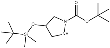 4-(Tert-Butyl-Dimethyl-Silanyloxy)-Pyrazolidine-1-Carboxylic Acid Tert-Butyl Ester Struktur