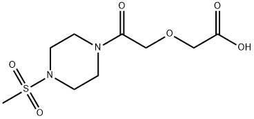 2-(2-(4-(methylsulfonyl)piperazin-1-yl)-2-oxoethoxy)acetic acid Struktur