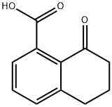 8-oxo-5,6,7,8-tetrahydronaphthalene-1-carboxylic acid Struktur