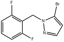 5-Bromo-1-(2,6-difluorobenzyl)-1H-pyrazole Struktur