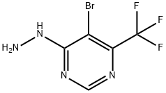 5-Bromo-4-hydrazinyl-6-(trifluoromethyl)pyrimidine Struktur