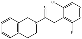 2-(2-chloro-6-fluorophenyl)-1-(3,4-dihydroisoquinolin-2(1H)-yl)ethanone Struktur