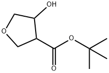 tert-butyl 4-hydroxytetrahydrofuran-3-carboxylate Struktur