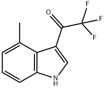 2,2,2-Trifluoro-1-(4-methyl-3-indolyl)ethanone Struktur