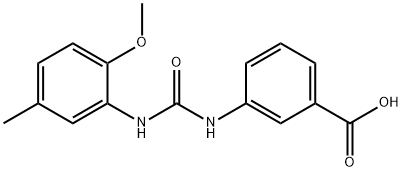 3-(3-(2-methoxy-5-methylphenyl)ureido)benzoic acid Struktur