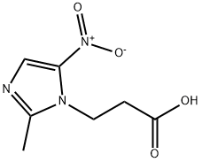 3-(2-methyl-5-nitro-1H-imidazol-1-yl)propanoic acid Struktur