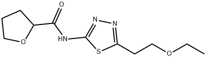 N-[5-(2-ethoxyethyl)-1,3,4-thiadiazol-2-yl]tetrahydrofuran-2-carboxamide Struktur