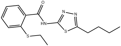 N-(5-butyl-1,3,4-thiadiazol-2-yl)-2-(ethylsulfanyl)benzamide Struktur