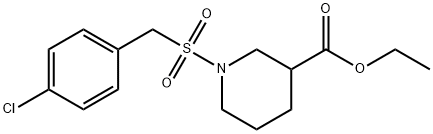 ethyl 1-[(4-chlorobenzyl)sulfonyl]piperidine-3-carboxylate Struktur