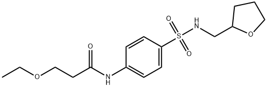 3-ethoxy-N-{4-[(tetrahydrofuran-2-ylmethyl)sulfamoyl]phenyl}propanamide Struktur