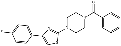 1-benzoyl-4-[4-(4-fluorophenyl)-1,3-thiazol-2-yl]piperazine Struktur