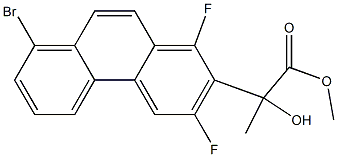 Methyl 2-(8-bromo-1,3-difluorophenanthren-2-yl)-2-hydroxypropanoate Struktur