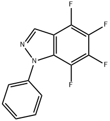 4,5,6,7-Tetrafluoro-1-phenyl-1H-indazole Struktur