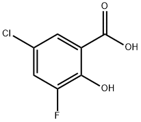 Benzoic acid, 5-chloro-3-fluoro-2-hydroxy-
 Structure