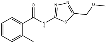 N-[5-(methoxymethyl)-1,3,4-thiadiazol-2-yl]-2-methylbenzamide Struktur