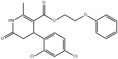 2-phenoxyethyl 4-(2,4-dichlorophenyl)-2-methyl-6-oxo-1,4,5,6-tetrahydropyridine-3-carboxylate Struktur