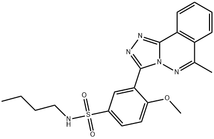 N-butyl-4-methoxy-3-(6-methyl[1,2,4]triazolo[3,4-a]phthalazin-3-yl)benzenesulfonamide Struktur