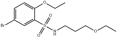 5-bromo-2-ethoxy-N-(3-ethoxypropyl)benzenesulfonamide Struktur