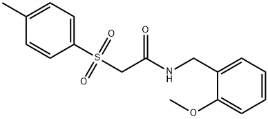 N-(2-methoxybenzyl)-2-[(4-methylphenyl)sulfonyl]acetamide Struktur